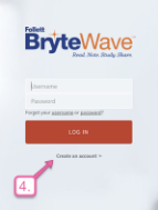 Title: Create account link at the Brytewave Reader Web page - Description: ML SSD:Users:jknott:Documents:Training:how to use brytewave:4-create account.png